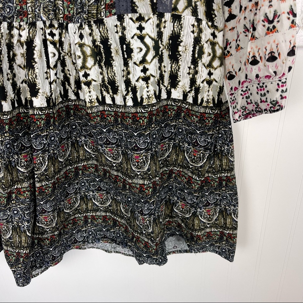 ANTHROPOLOGIE Tiny Mollie Boho Patterned Shirt Dress - Picture 3 of 7